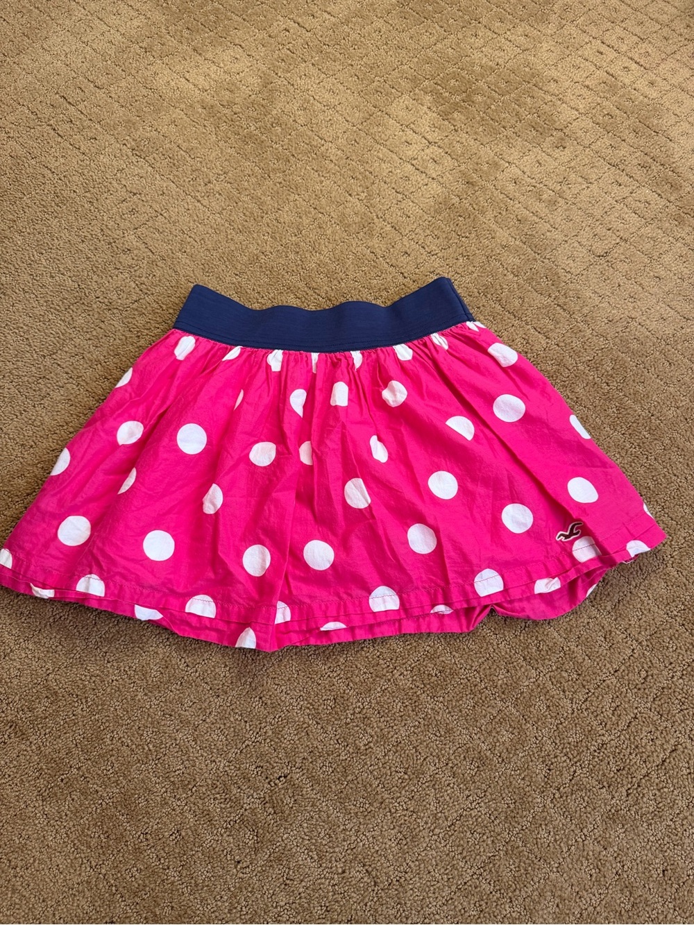 Vintage Hollister Pink and White Polka dot mini skirt women’s size S Y2K
